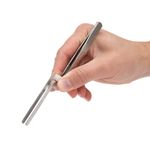 Thumbnail - 6 Inch Rounded Tip Offset Self Closing Tweezers - 21