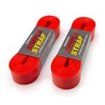 Thumbnail - Self Gripping 2mm Rubber Tie Down Straps Red 2 Pack - 01