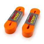 Thumbnail - Self Gripping 2mm Rubber Tie Down Straps Safety Orange 2 Pack - 01