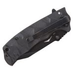 Thumbnail - Drop Point Folding Knife with G10 Handle and Black Oxide 2 75 Inch 440 Stainless Fine Edge Blade - 61