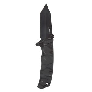Tanto Point Folding Knife with G10 Handle and Black Oxide 2 75 Inch 440 Stainless Fine Edge Blade