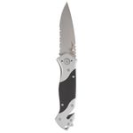 Thumbnail - Rescue Knife with Strap Cutter 3 3 Inch Partially Serrated 440 Stainless Blade - 01