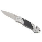 Thumbnail - Rescue Knife with Strap Cutter 3 3 Inch Partially Serrated 440 Stainless Blade - 11