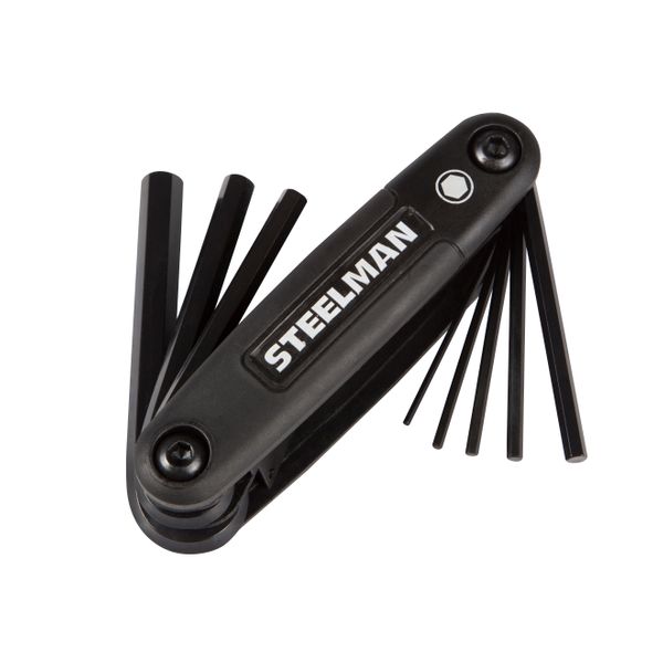 Inch/Metric STEELMAN 41932 23-Piece Long Arm Ball End Hex Key Set with T-Handle SAE/MM 