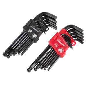 26 Piece Long Arm Ball End Hex Key Wrench Set Inch Metric SAE MM 