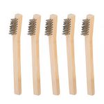 Thumbnail - Stainless Steel 800 Bristle Count Wire Brush Wood Handle 5 pack - 11