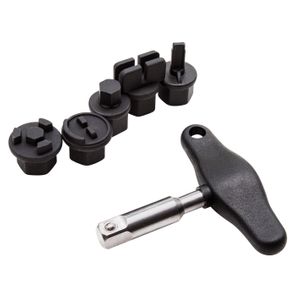 6 Piece Oil Drain Plug Wrench Kit