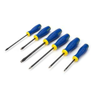 Phillips and Slotted Magnetic Diamond Tip Screwdriver Set, 6-Piece