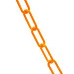 Thumbnail - 100 Foot Hi Viz Orange Plastic Safety Chain - 11