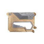 Thumbnail - Folding Brass Door Opener Multi Tool with Steel Liner Lock Blade - 11