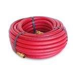 Thumbnail - 50 Foot Long 3 8 Inch ID Rubber Air Hose with Brass 3 8 Inch Male NPT Fittings - 11