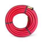 Thumbnail - 50 Foot Long 3 8 Inch ID Rubber Air Hose with Brass 3 8 Inch Male NPT Fittings - 21