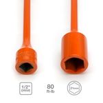 Thumbnail - 1 2 Inch Drive x 21mm 80 ft lb Torque Stick Orange - 21