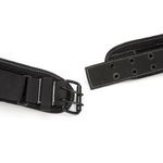 Thumbnail - 5 Inch Padded Work Belt with Double Tongue Roller Buckle Black - 11