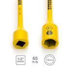Thumbnail - 1 2 Inch Drive x 19mm 65 ft lb Torque Stick Etched Yellow - 21