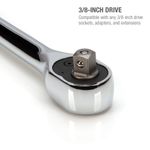 Thumbnail - 3 8 Inch Drive 72 Tooth Reversible Quick Release Ratchet with 18 Inch Long Full Polish Handle - 31