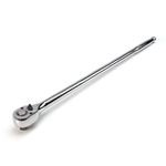 Thumbnail - 1 2 Inch Drive 72 Tooth Reversible Quick Release Ratchet with 24 Inch Long Full Polish Handle - 01