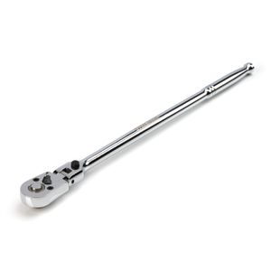 1 4 Inch Drive 72 Tooth 180 Degree Flex Head Reversible Quick Release Ratchet with 12 Inch Long Full Polish Handle