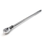 Thumbnail - 3 8 Inch Drive 72 Tooth 180 Degree Flex Head Reversible Quick Release Ratchet with 18 Inch Long Full Polish Handle - 01