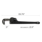 Thumbnail - 24 Inch Heavy Duty Cast Aluminum Straight Handle Pipe Wrench - 31
