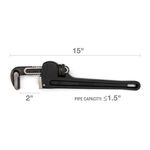 Thumbnail - 14 Inch Heavy Duty Cast Aluminum Straight Handle Pipe Wrench - 31