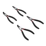 Thumbnail - 4 Piece 5 Inch Long Straight and 90 Degree Offset Internal and External Snap Ring Pliers Set - 01