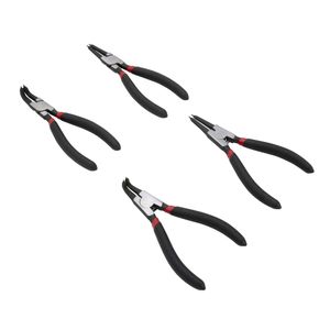 4-Piece 5-Inch Long Straight and 90-Degree Offset Internal and External Snap-Ring Pliers Set