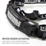 Thumbnail - 250 Lumen Motion Activated Slim Profile Multi Mode LED Headlamp 3xAA Battery Powered with Rear Red Blinker - 41