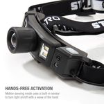 Thumbnail - 260 Lumen Motion Activated Multi Mode Pivoting Rechargeable LED Headlamp with Rear Safety Light - 41