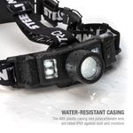 Thumbnail - 260 Lumen Motion Activated Multi Mode Pivoting Rechargeable LED Headlamp with Rear Safety Light - 61