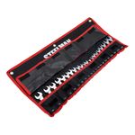 Thumbnail - 21 Piece Metric and SAE 12 Point Stubby Combination Wrench Set with Fabric Storage Roll - 21