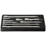 Thumbnail - 1 4 3 8 and 1 2 Inch Drive Magnetic Extension Bar Set 9 Piece - 01