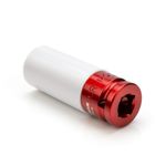 Thumbnail - 1 2 Inch Drive 21mm Sleeved Impact Socket Red - 31