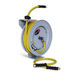 Thumbnail - Enclosed Spring Garden Center Water and Pneumatic Hose Reel with 50 Foot 1 2 Inch ID Hose - 11