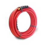Thumbnail - 30 Foot x 3 8 Inch Rubber Air Hose with 1 4 inch Male NPT Brass Fittings - 01
