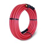 Thumbnail - 35 Foot x 3 8 Inch Rubber Air Hose with 1 4 inch Male NPT Brass Fittings - 01