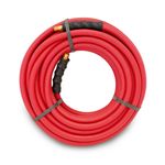Thumbnail - 50 Foot x 3 8 Inch Rubber Air Hose with 1 4 inch Male NPT Brass Fittings - 21