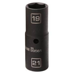 1/2-Inch Drive 19mm by 21mm Thin Wall Impact Flip Socket