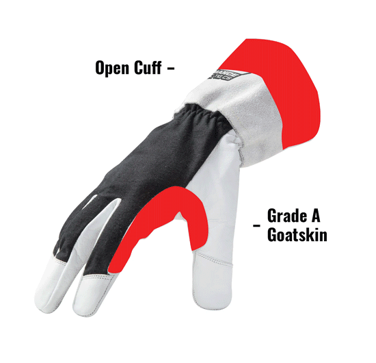 Cut Resistant Palm.Shirred Wrist