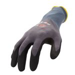 Thumbnail - AX360 Seamless Knit Nitrile Dipped Dotted Grip Work Gloves - 01