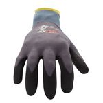 Thumbnail - AX360 Seamless Knit Nitrile Dipped Dotted Grip Work Gloves - 11