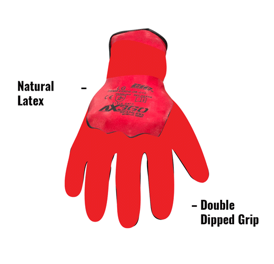 Natural Latex.Double Dipped Grip