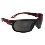 Thumbnail - Premium Anti Fog Smoke Grey Tinted Lens Safety Glasses with Removeable Headband in Black and Red - 01