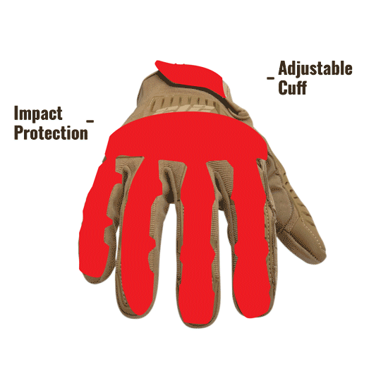 Impact Protection.Adjustable Cuff