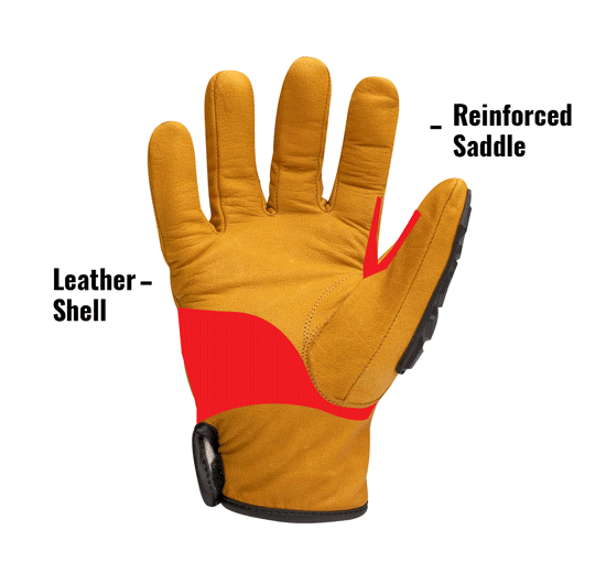 212 Performance Impldc5-90-013 Cut Resistant Impact Leather Driver Gloves (en Level 5), 3X-Large, Size: 3XL, Brown