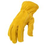 Thumbnail - Leather Driver Work Gloves Golden Brown - 01