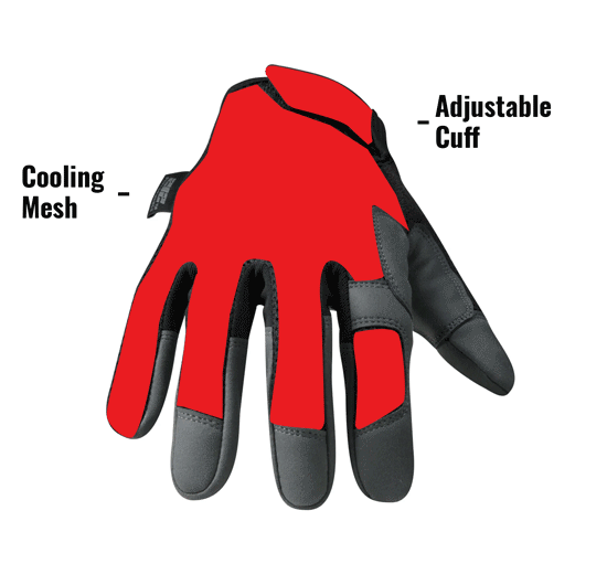 Adjustable Cuff.Cooling Mesh