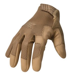High Abrasion Air Mesh Cut Resistant 3 Touch Screen Gloves in Coyote