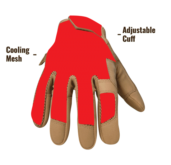 Adjustable Cuff.Cooling Mesh