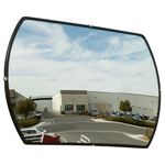 Thumbnail - Acrylic Rectangular Convex Security Mirror with Mounting Hardware 15x24 Inches - 01